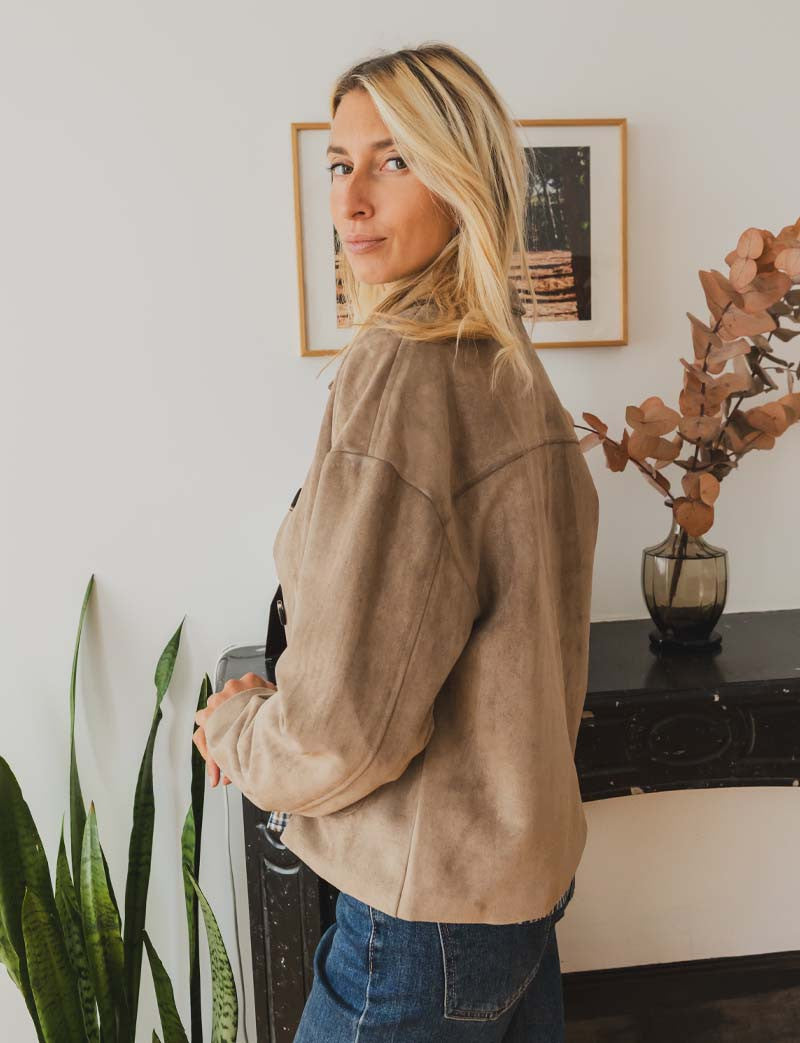 Chaqueta taupe Anor