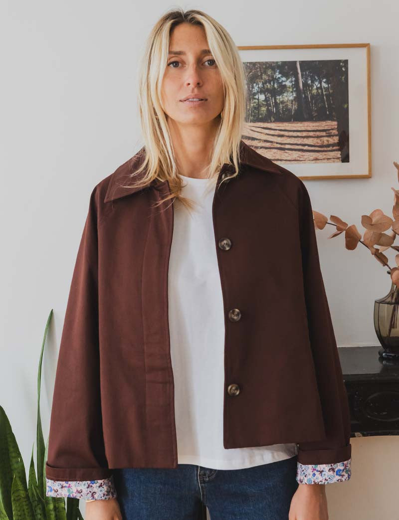 Trench bordeaux Silvio