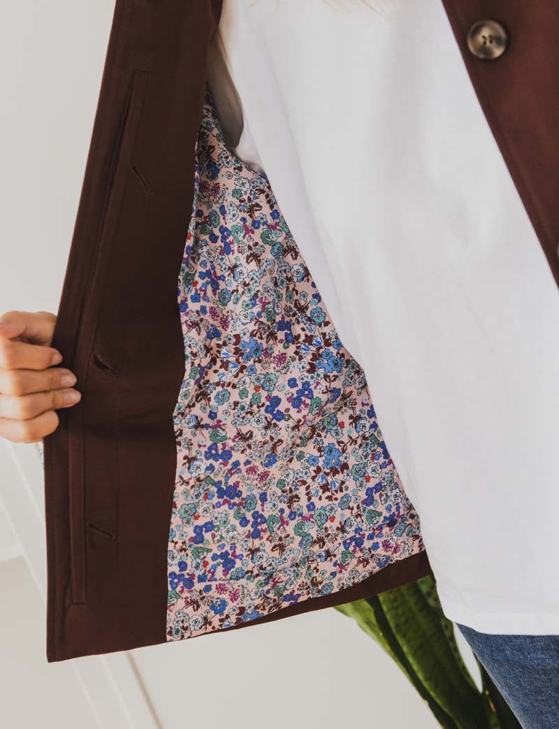 Silvio burgundy trench coat