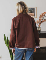 Silvio burgundy trench coat