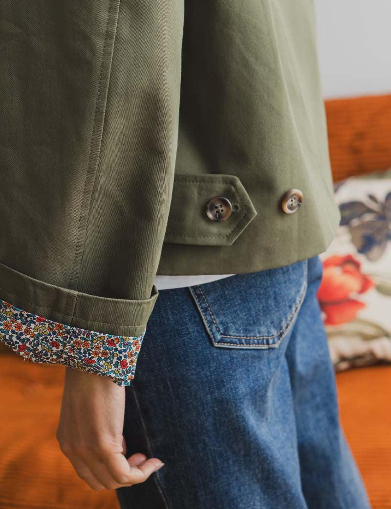 Silvio khaki trench coat