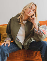 Silvio khaki trench coat