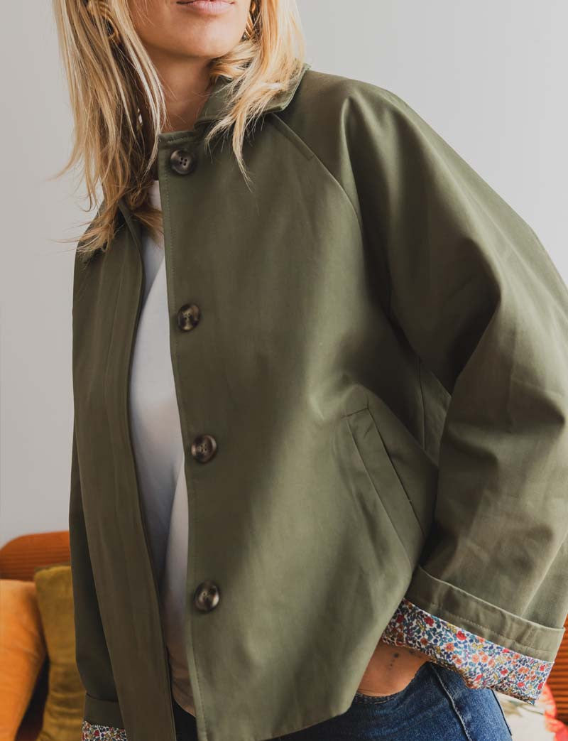 Silvio khaki trench coat