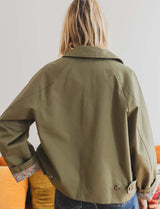 Silvio khaki trench coat