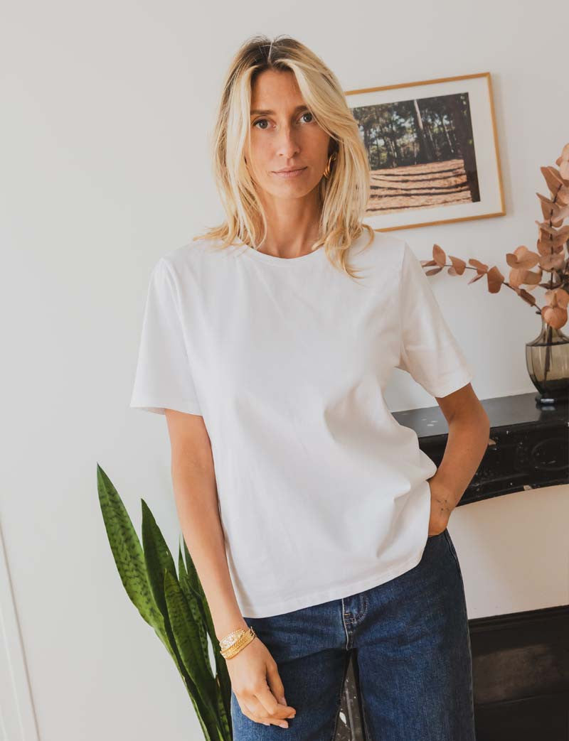 T-shirt blanc Baba
