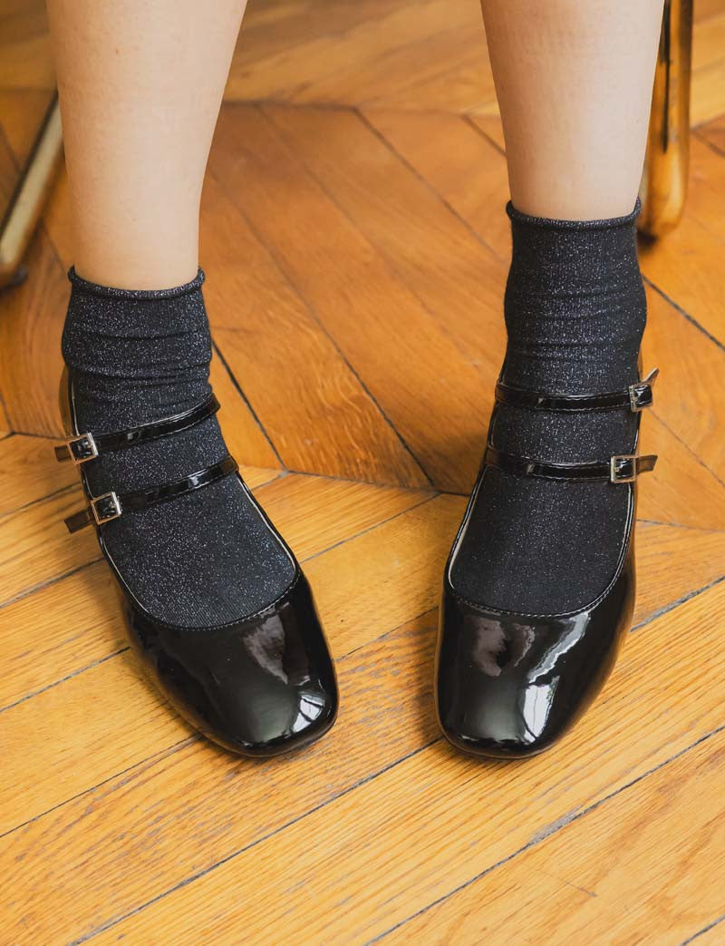 Shamay black baby shoes