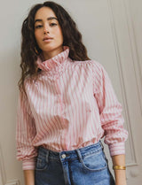 Chemise rose & rouge Fany