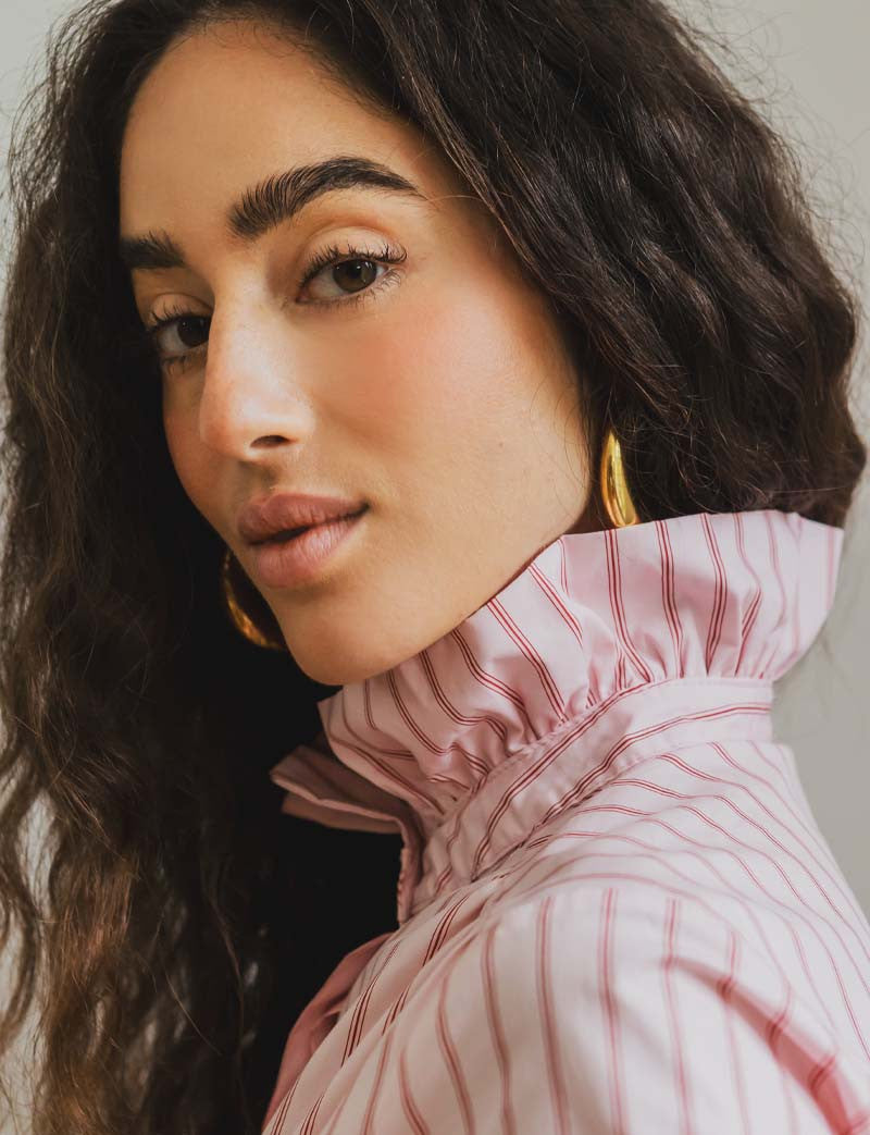 Chemise rose & rouge Fany