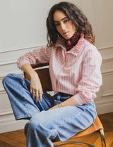 Chemise rose & rouge Fany