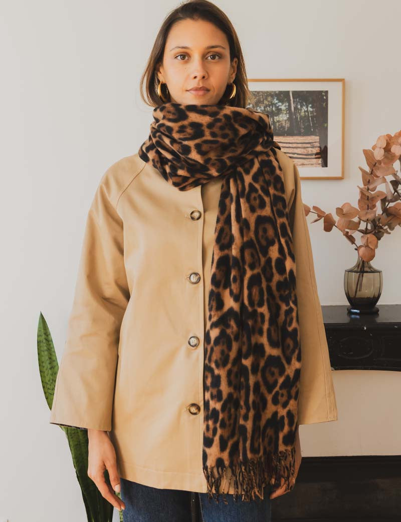 Tiala leopard scarf