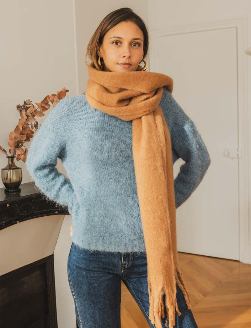Écharpe camel Zoé