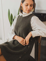 Vestido kaki Solna