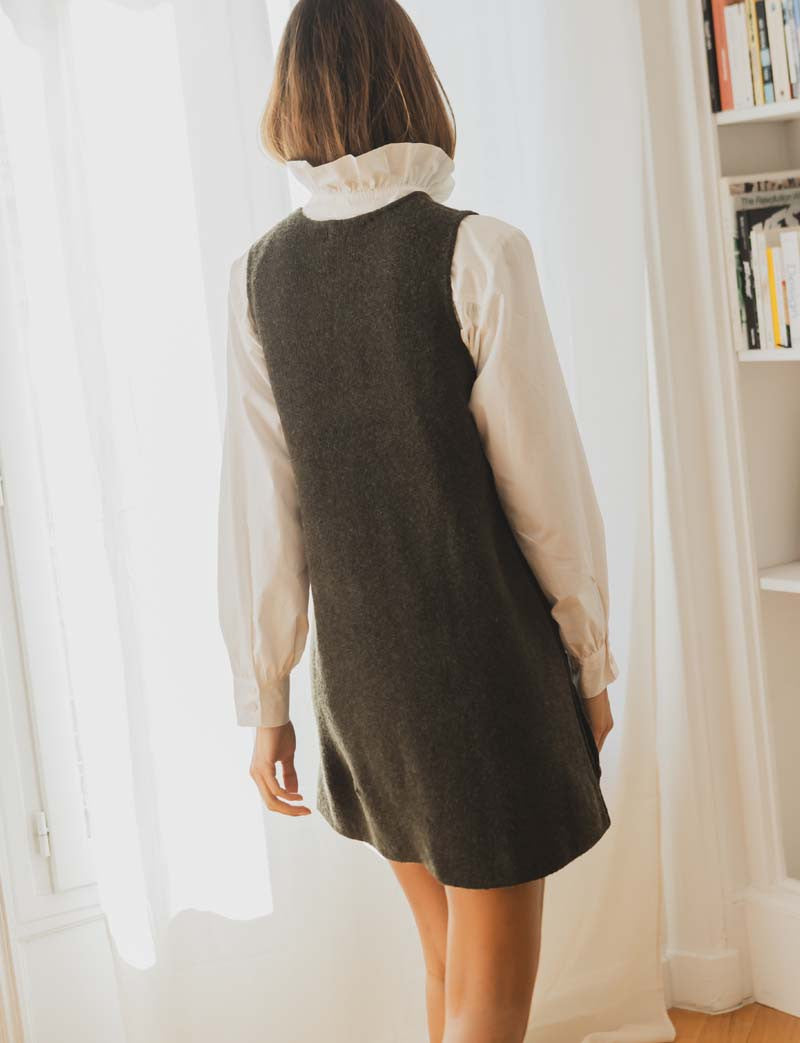 Vestido kaki Solna