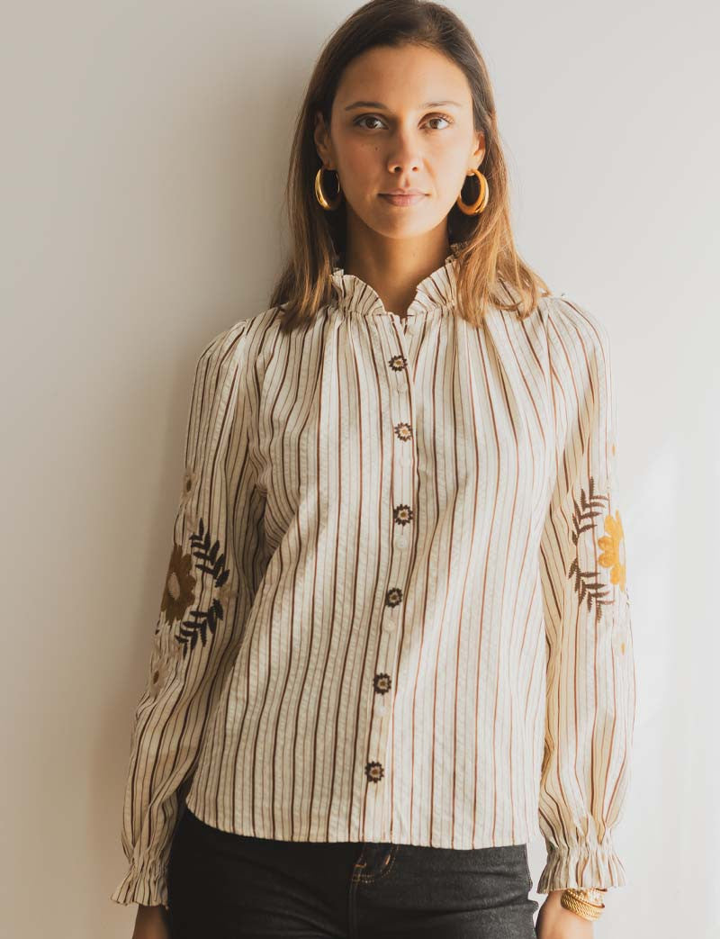 Chemise brodée Odea