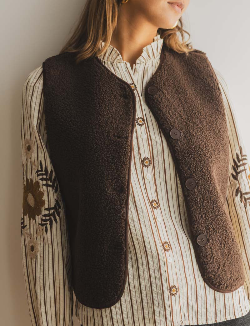 Gilet marron Lako