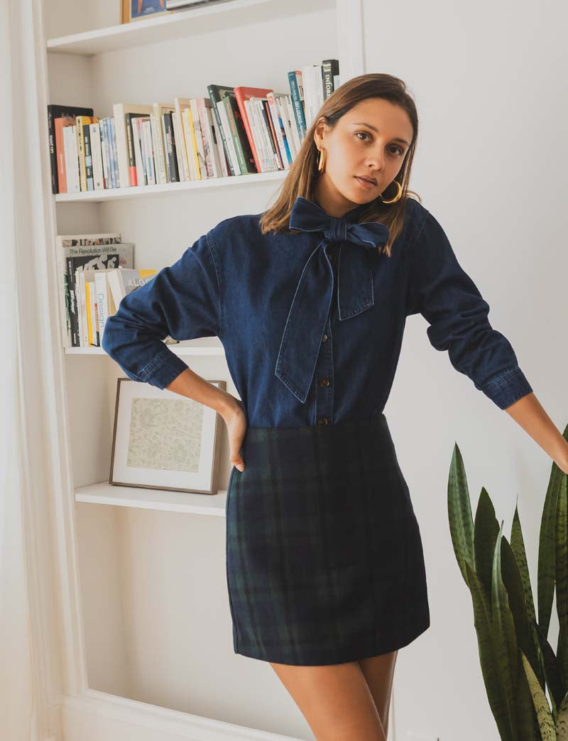 Vela checkered skirt