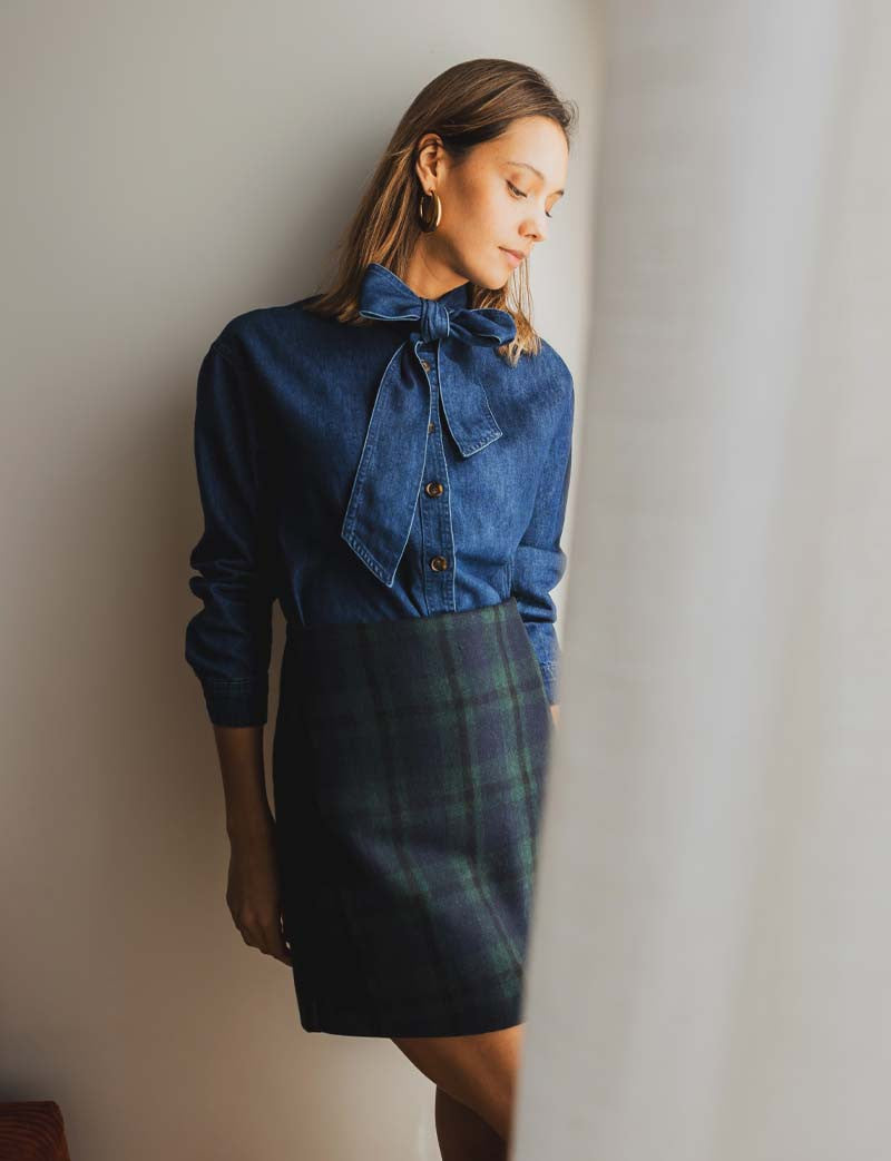 Vela checkered skirt