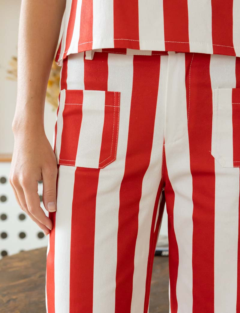 Red striped jeans Aldo