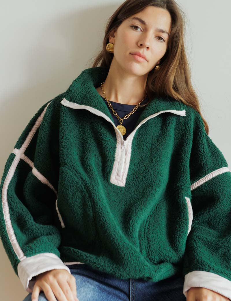 Veste verte & rose Sloan