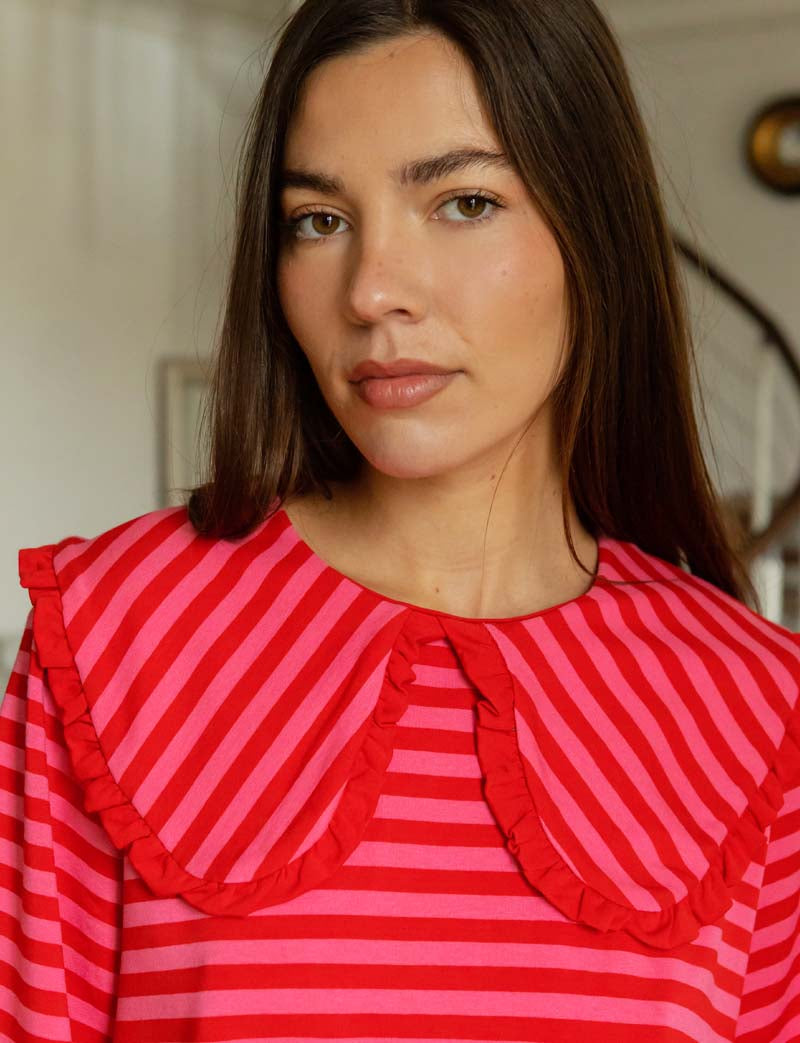 Camiseta roja y rosa Popi
