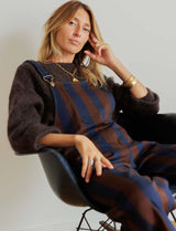 Salopette marron & marine Roey