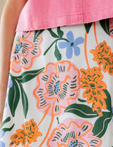 White Floral Skirt Yvelle