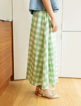 Jupe vichy vert Yvelle