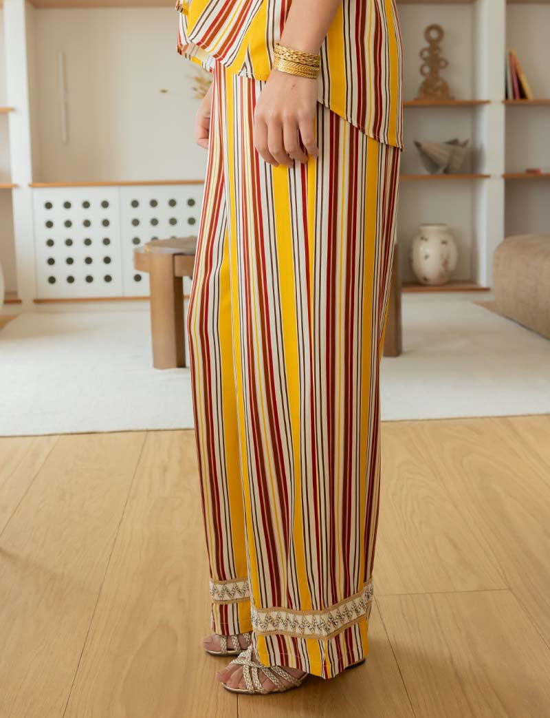 Sara multi yellow pants