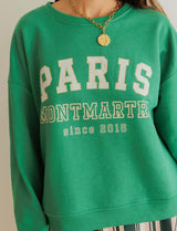 Sweat vert Paris Montmartre