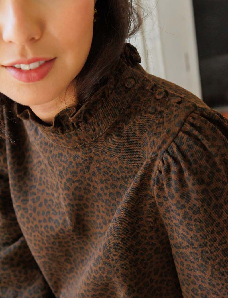 Marlene leopard-print dress