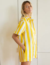 Yellow striped Rowen playsuit