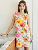 Robe blanche fleurie Safia