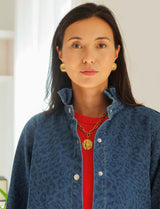 Vince blue leopard jacket