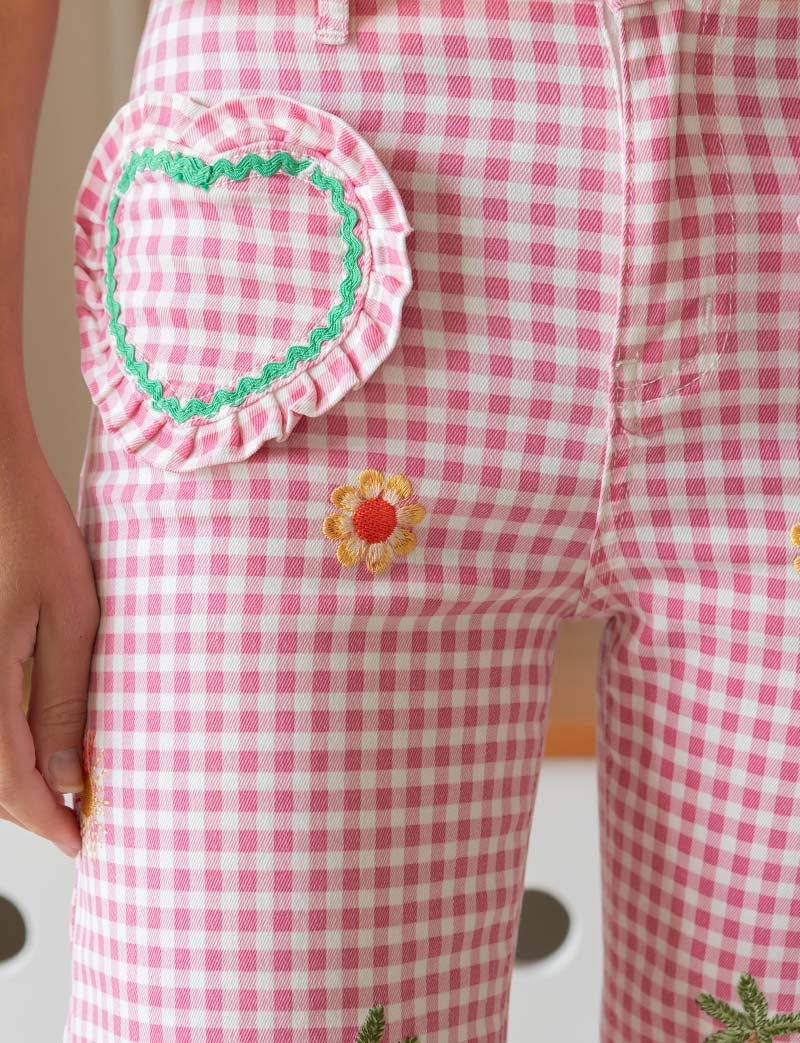 Pink Vichy Jeans Victor