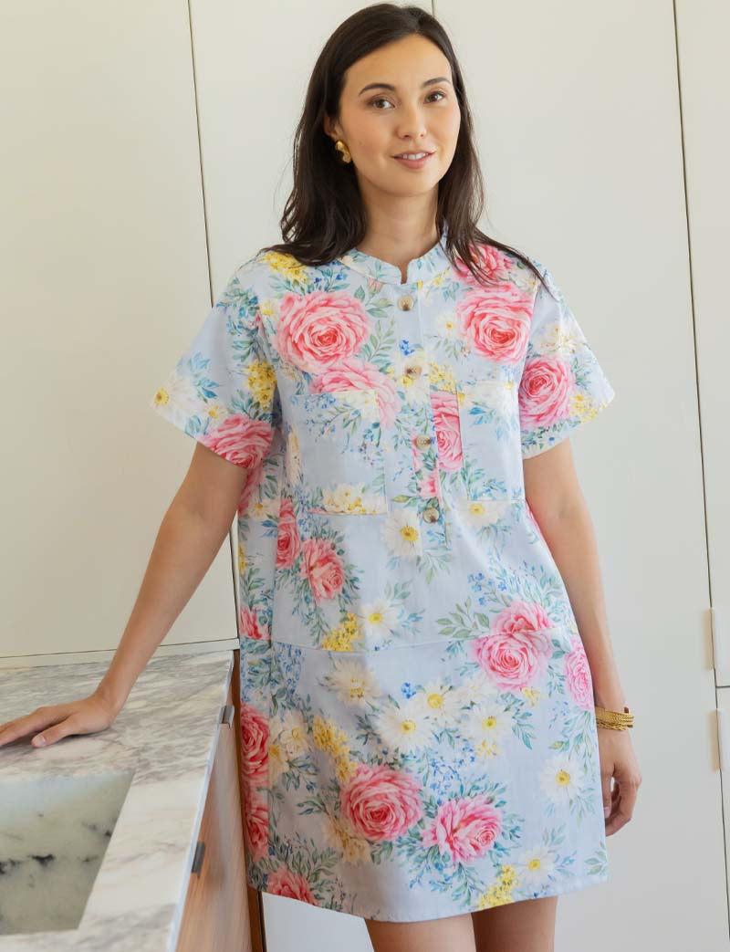 Robe ciel fleurie Lena