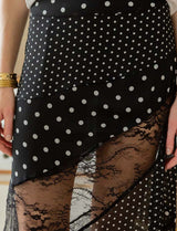 Black skirt with white polka dots Mona