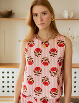 Pink Striped & Floral Lezy Top