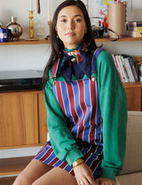 Vestido burdeos y azul Edna