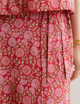 Alberta red floral skirt
