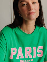 T-shirt vert & rose Paris Rive gauche