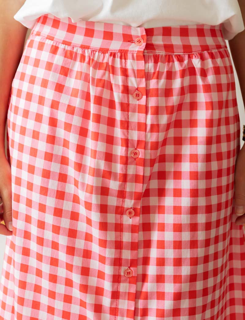 Red gingham skirt Engela