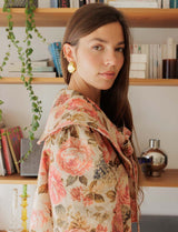 Robe écrue fleurie Mila