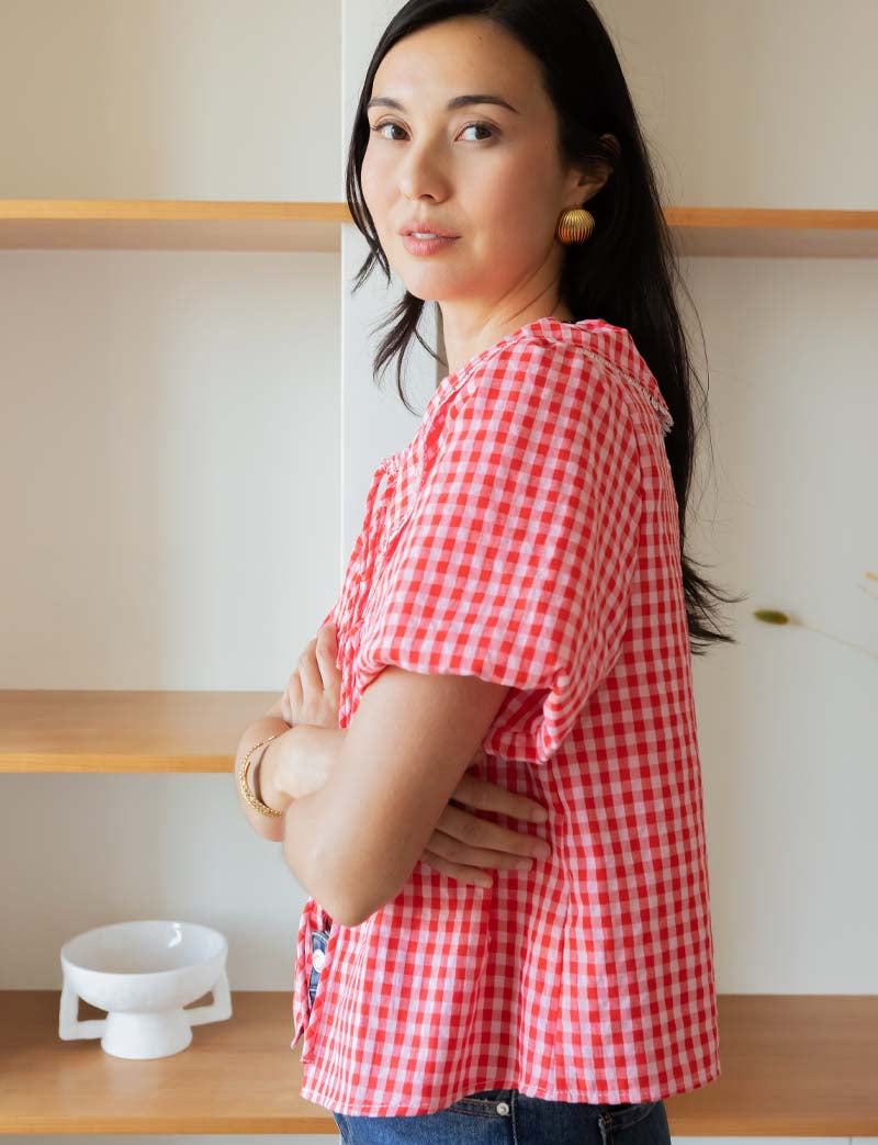 Blusa vichy roja Sofi