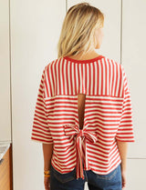 Terracotta striped T-shirt Rawan