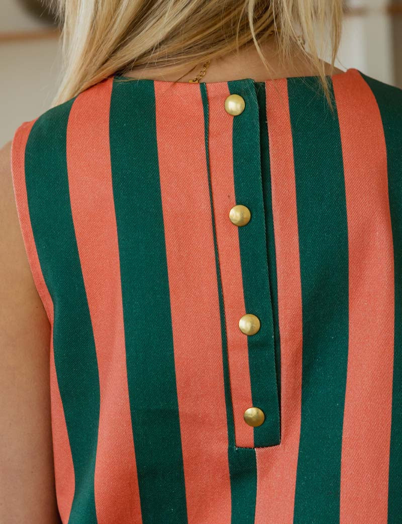 Robe corail & verte Rini