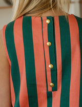 Robe corail & verte Rini