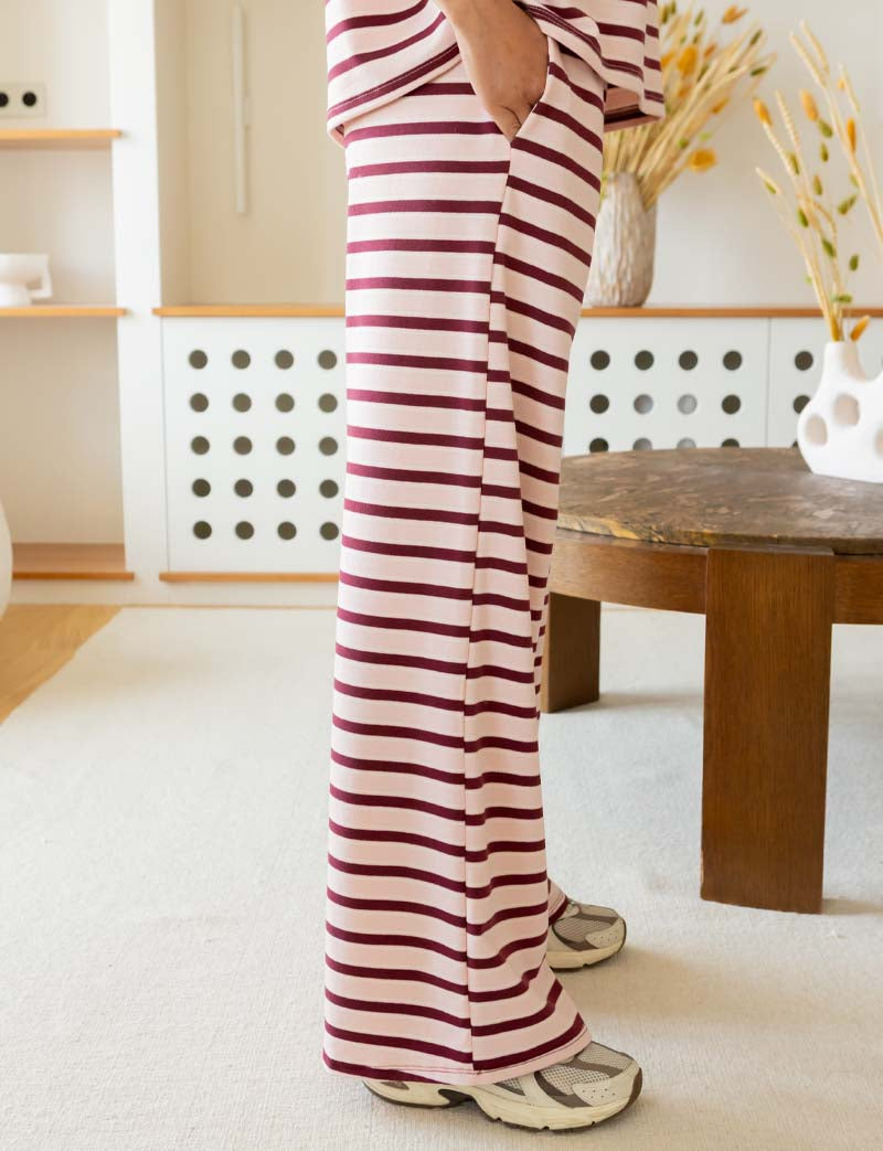 Pantalon rose & bordeaux Cooper
