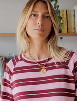 Pink & burgundy Lior top