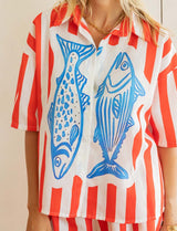 Red striped Marsa set