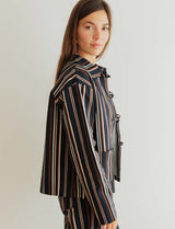 Veste marine à rayures Zeno